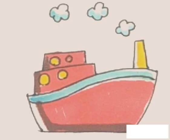 轮船简笔画