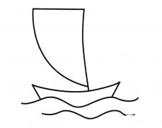 乘风破浪的帆船简笔画