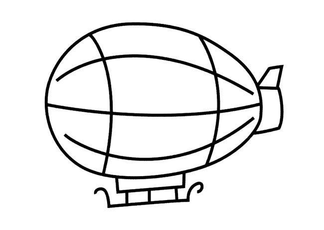 基洛夫飞艇简笔画图片