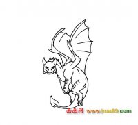 简笔画：长翅膀的恐龙1