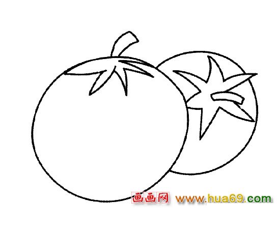 简笔画：可口的西红柿4