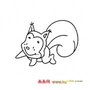 松鼠简笔画：松鼠宝宝2