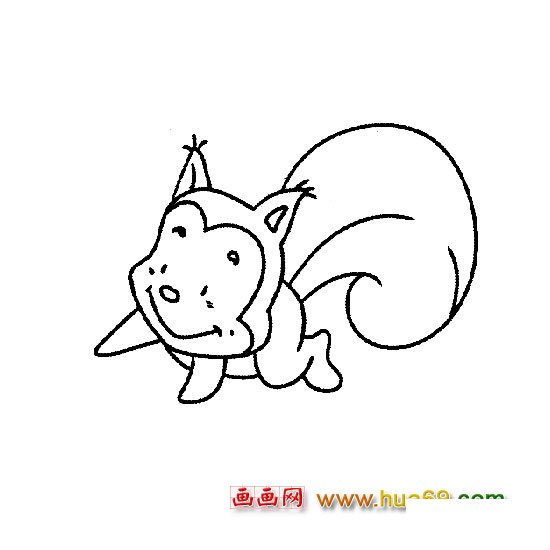 松鼠简笔画：松鼠宝宝2