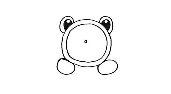 青蛙闹钟简笔画