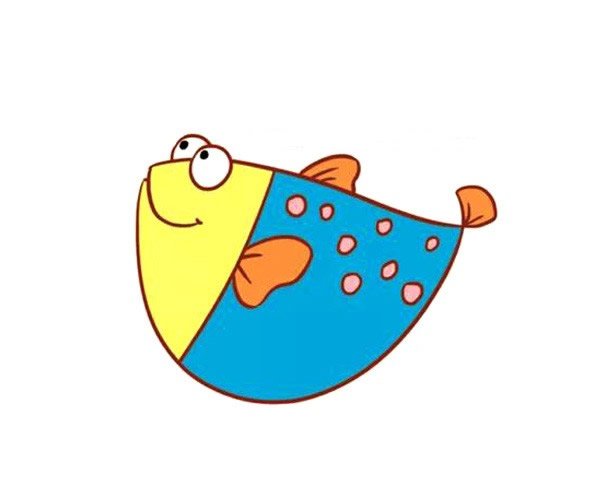 卡通小鱼简笔画1