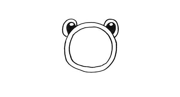 青蛙闹钟简笔画
