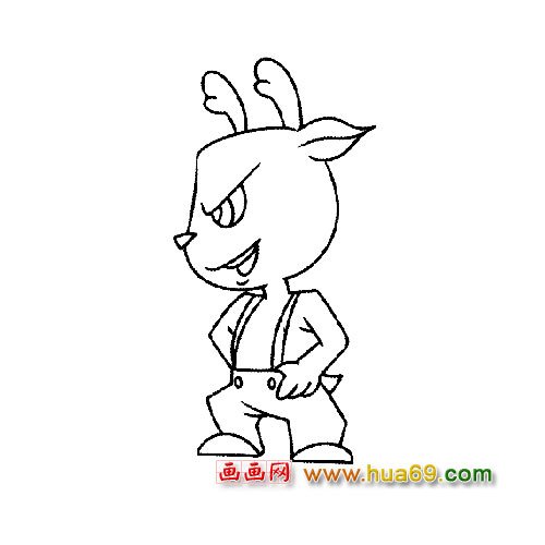 生气的梅花鹿│动物简笔画