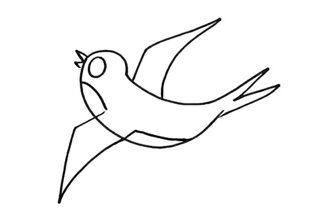 小燕子简笔画