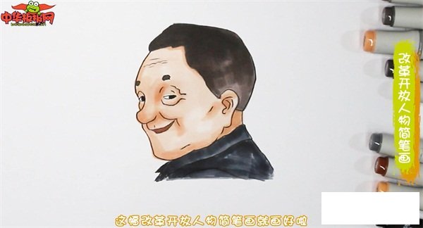 改革开放人物简笔画