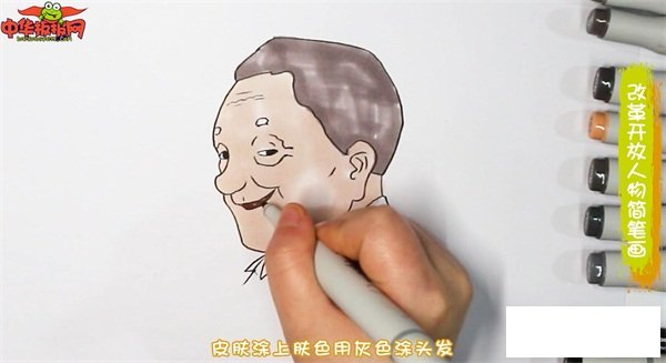 改革开放人物简笔画