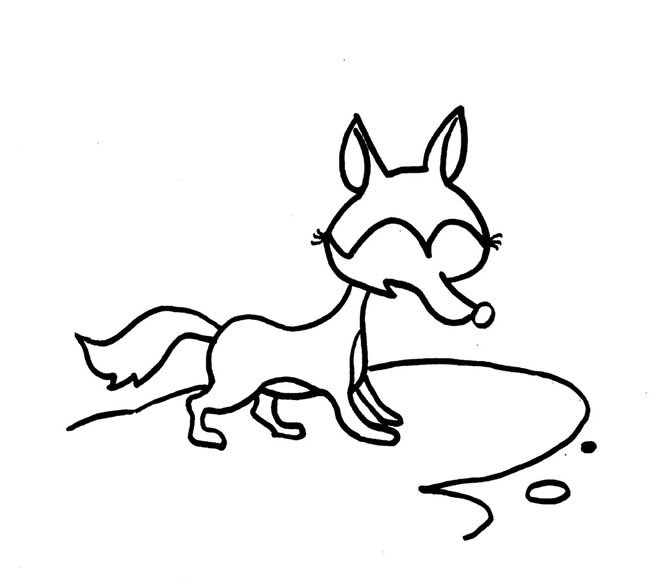 狐狸简笔画图片素材 超简单画法