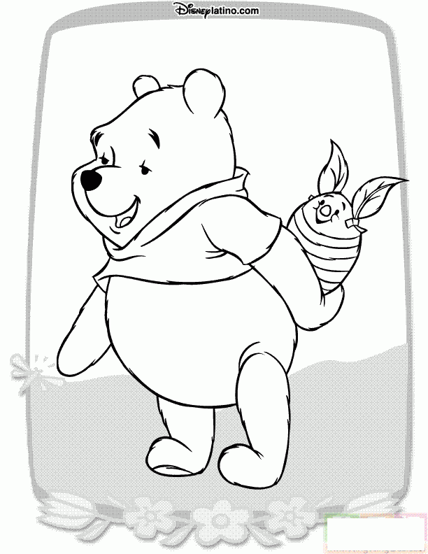 胖熊背着小熊简笔画