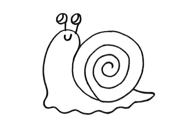 蜗牛简笔画