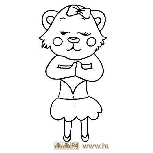 动物简笔画：美丽的小熊猫