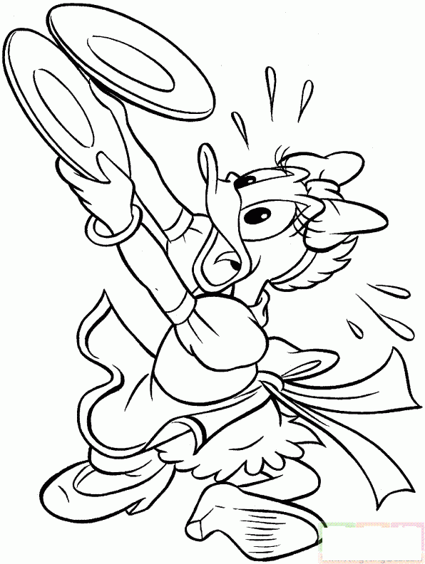 唐老鸭耍杂技简笔画