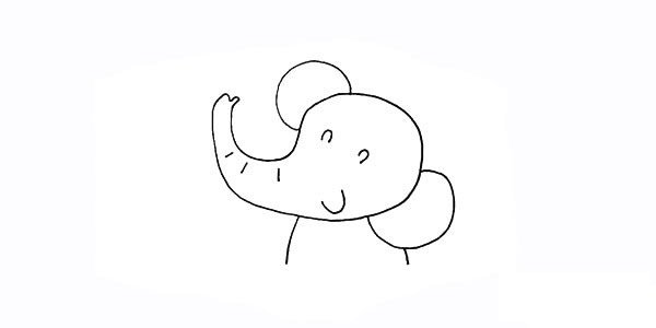 爱洗澡的小象简笔画
