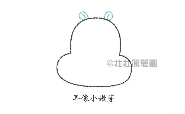河马简笔画画法_怎么画河马的简笔画