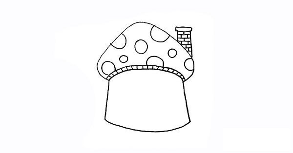 蘑菇房子简笔画