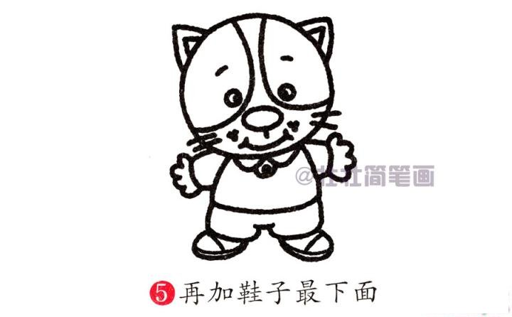 猫简笔画画法_怎么画猫的简笔画