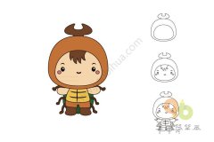 Q版天牛简笔画
