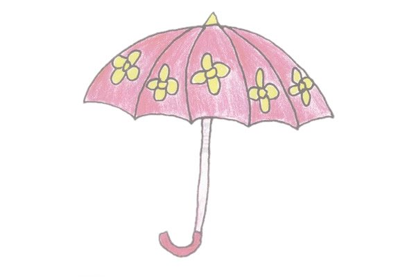 雨伞简笔画图片