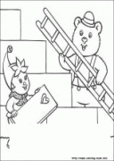 小熊拿着梯子简笔画