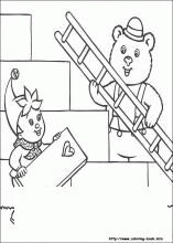 小熊拿着梯子简笔画