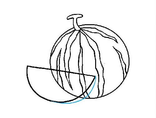 水果西瓜的简笔画步骤图片
