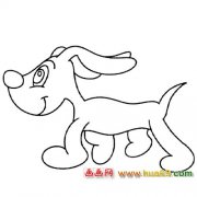 玩耍的小狗│简笔画4
