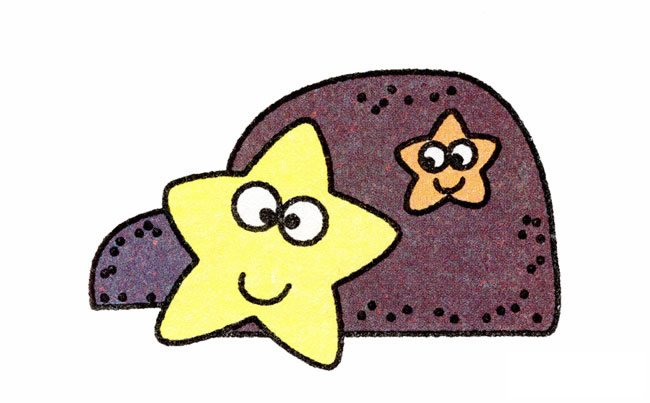 海星动物简笔画步骤图片大全