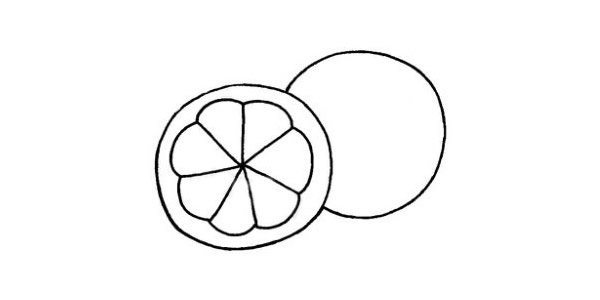 橙子简笔画步骤图