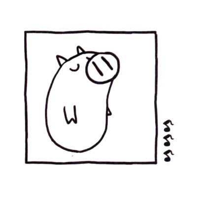 可爱小猪简笔画图片四步画出