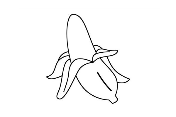 拨开的香蕉简笔画