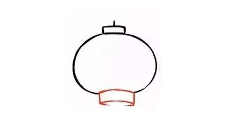 新年灯笼简笔画步骤图解