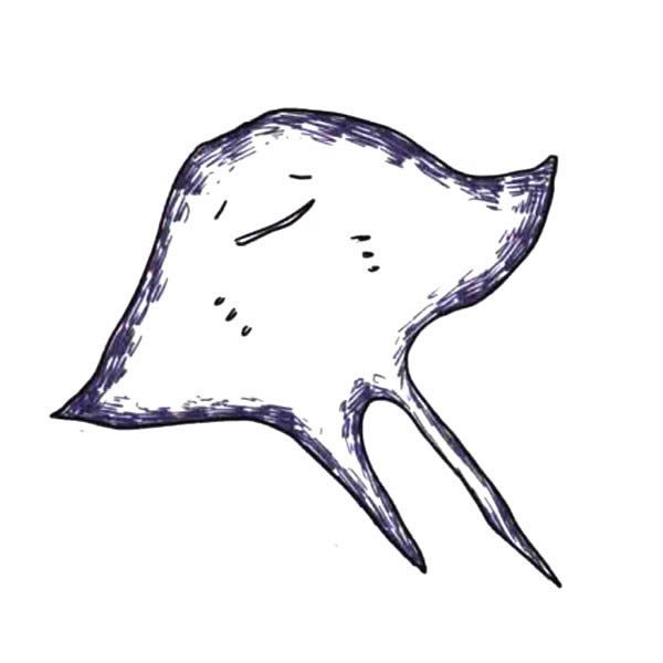 可爱的魔鬼鱼简笔画图片