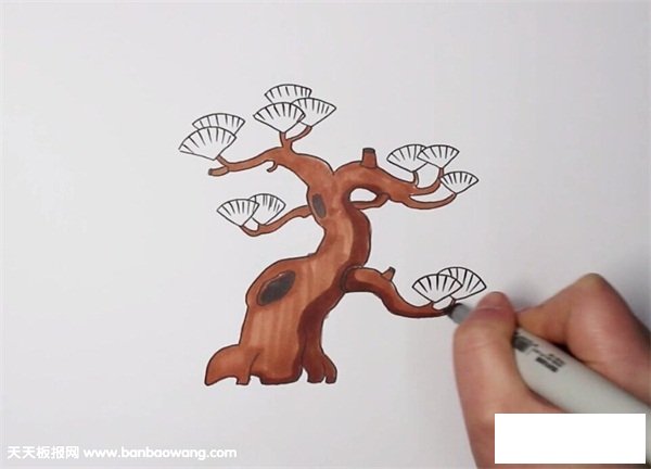 松树简笔画