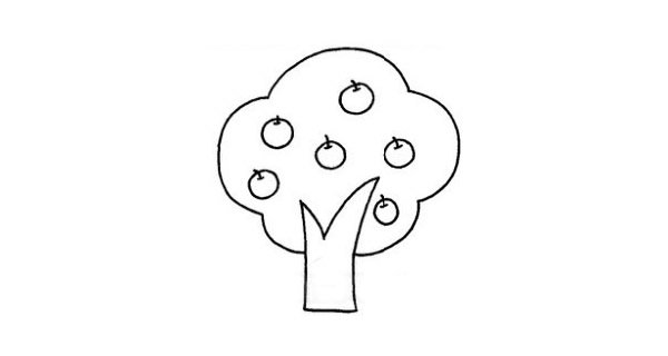 果树简笔画步骤图解