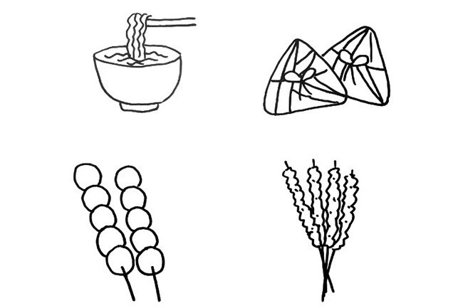 卡通食物/甜品简笔画图片大全