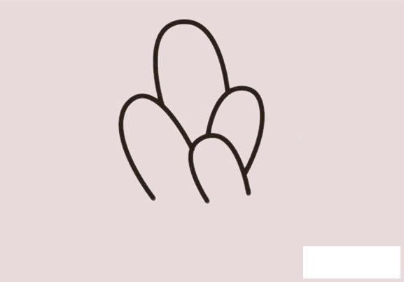 金手指仙人掌盆栽简笔画步骤画法图片