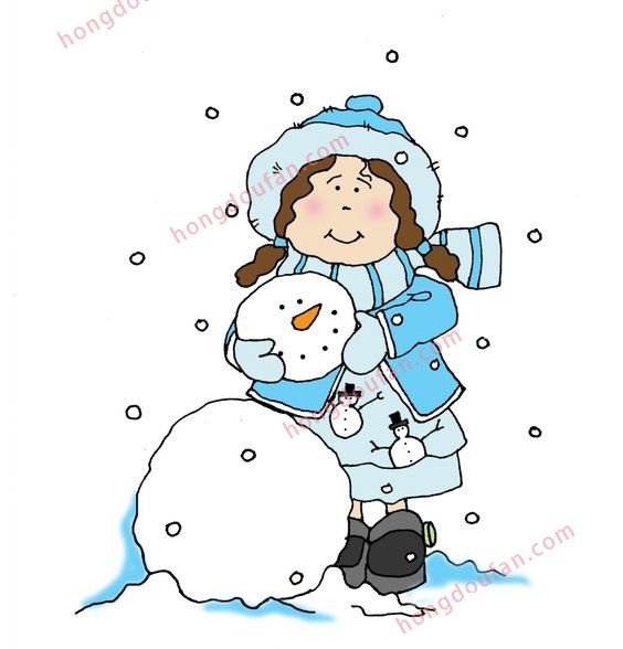 下雪 雪人简笔画大全 简笔画 第2张