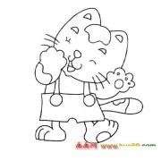 可爱的小猫（简笔画）1