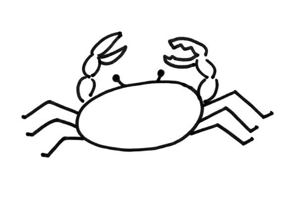 螃蟹简笔画