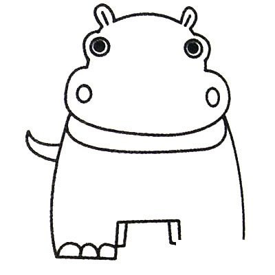 河马简笔画怎么画