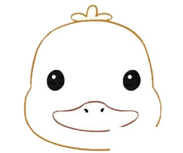 小鸭子简笔画图片