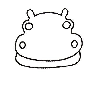 儿童河马简笔画