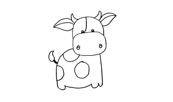 奶牛简笔画