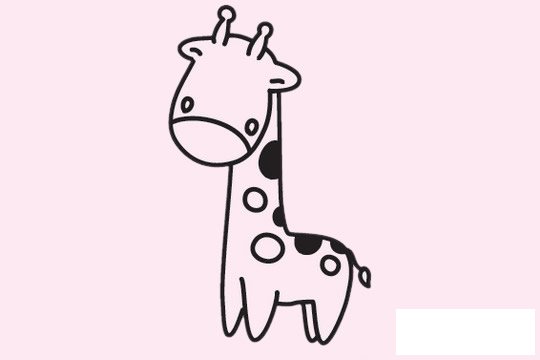 长颈鹿简笔画图片