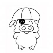 儿童学画可爱的小麦兜画法