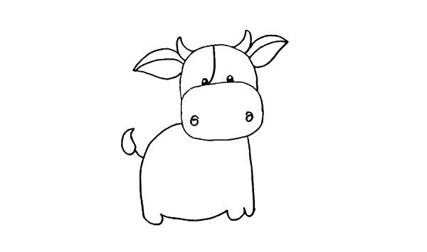 奶牛简笔画