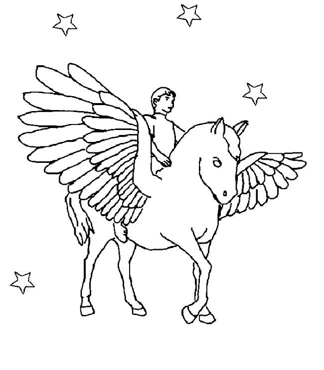 天马动物简笔画步骤图片大全三